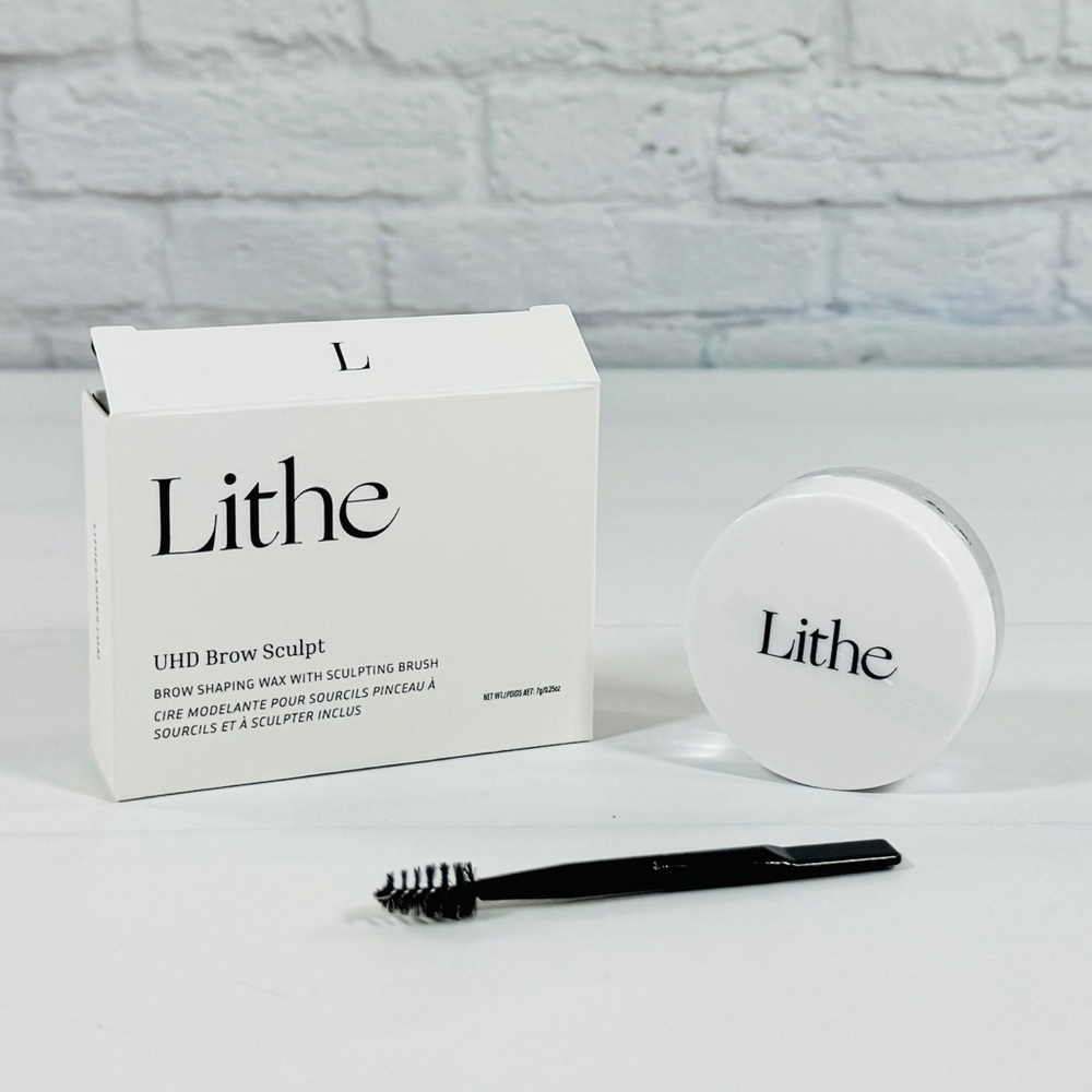 New LITHE BEAUTY UHD Brow Sculpt Clear Brow shaping wax with sculpting brush